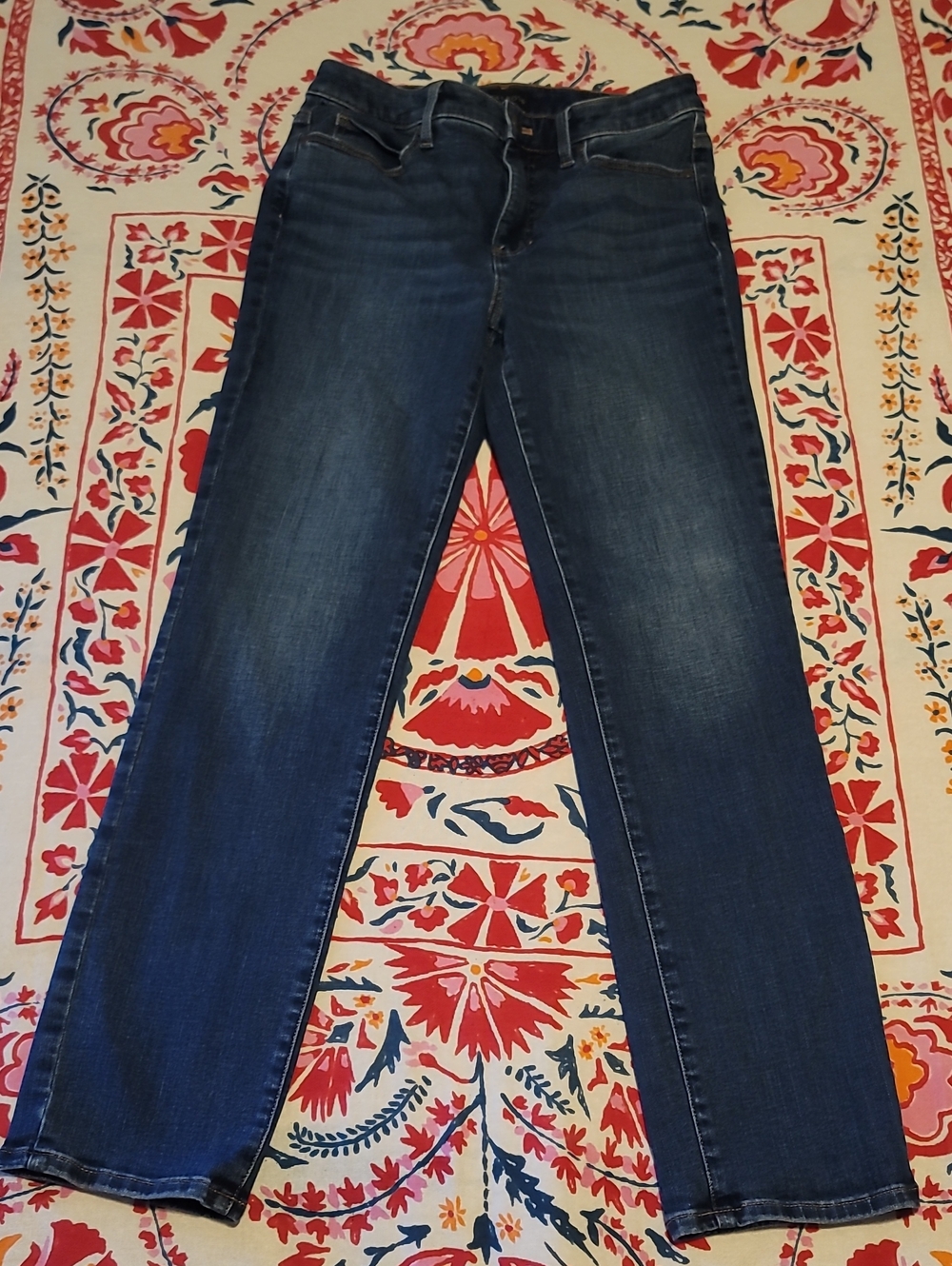 Talbots Dark Blue High Rise Straight-Leg Denim Jeans